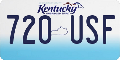 KY license plate 720USF