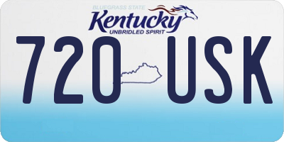 KY license plate 720USK