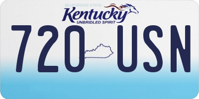 KY license plate 720USN