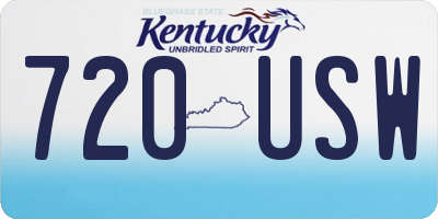 KY license plate 720USW