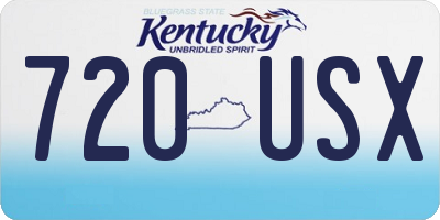 KY license plate 720USX