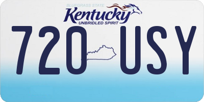 KY license plate 720USY