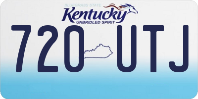 KY license plate 720UTJ