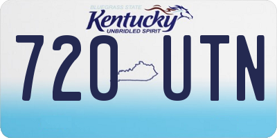KY license plate 720UTN
