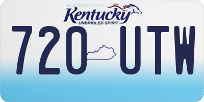 KY license plate 720UTW