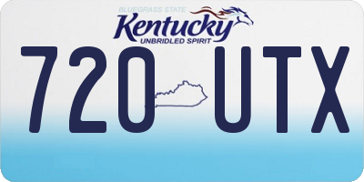 KY license plate 720UTX