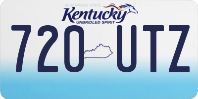 KY license plate 720UTZ