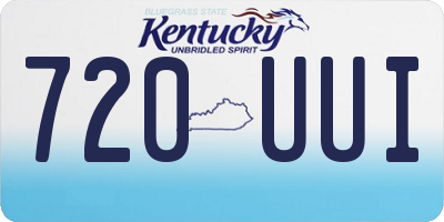 KY license plate 720UUI