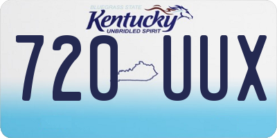 KY license plate 720UUX
