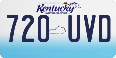 KY license plate 720UVD