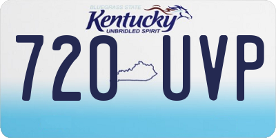 KY license plate 720UVP