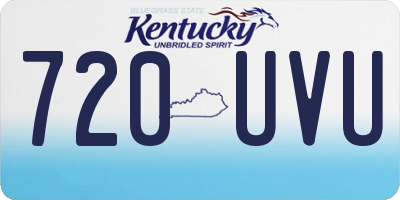 KY license plate 720UVU
