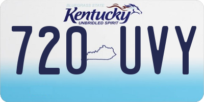 KY license plate 720UVY