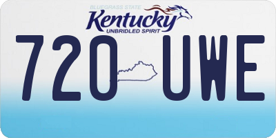 KY license plate 720UWE