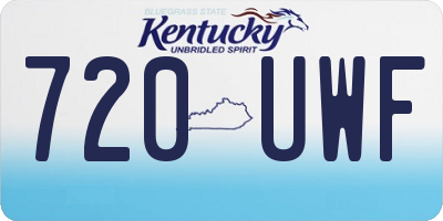 KY license plate 720UWF
