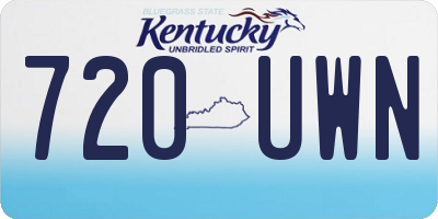 KY license plate 720UWN