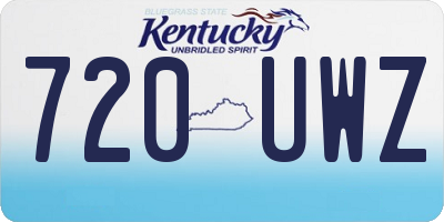 KY license plate 720UWZ
