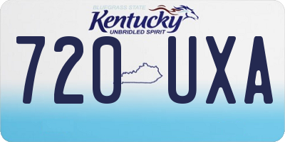KY license plate 720UXA