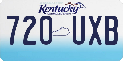 KY license plate 720UXB