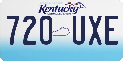 KY license plate 720UXE