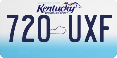 KY license plate 720UXF