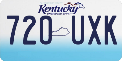 KY license plate 720UXK