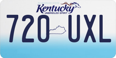 KY license plate 720UXL