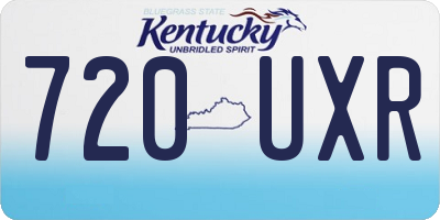 KY license plate 720UXR