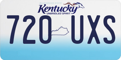 KY license plate 720UXS