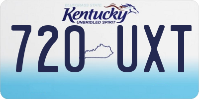 KY license plate 720UXT