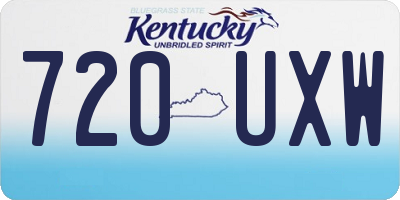 KY license plate 720UXW