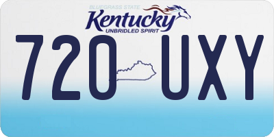 KY license plate 720UXY