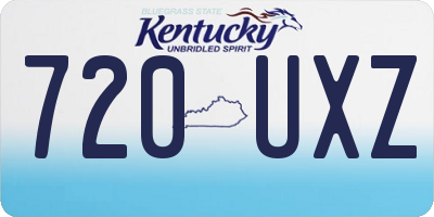 KY license plate 720UXZ