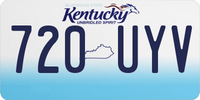KY license plate 720UYV