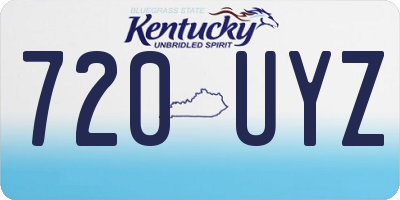 KY license plate 720UYZ