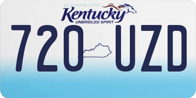 KY license plate 720UZD