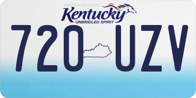 KY license plate 720UZV