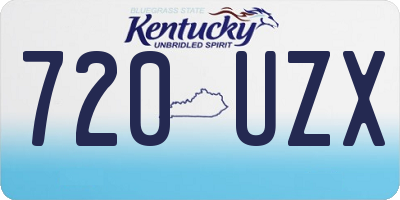 KY license plate 720UZX