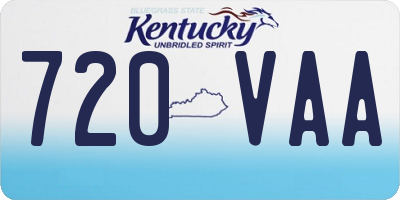 KY license plate 720VAA