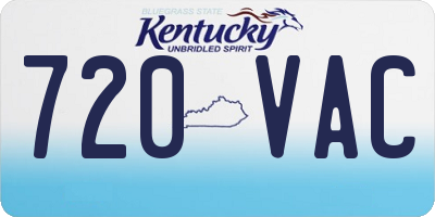 KY license plate 720VAC