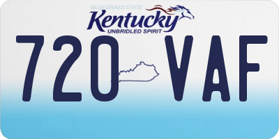 KY license plate 720VAF
