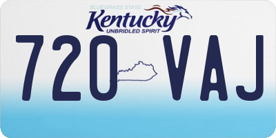 KY license plate 720VAJ