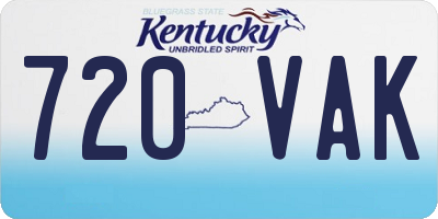 KY license plate 720VAK
