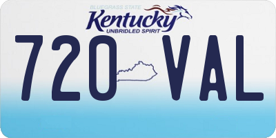 KY license plate 720VAL