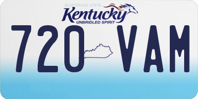 KY license plate 720VAM