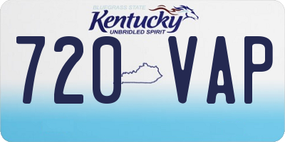 KY license plate 720VAP