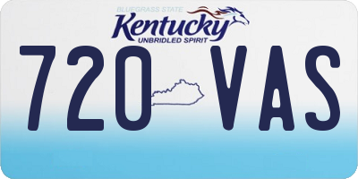 KY license plate 720VAS