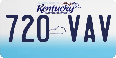 KY license plate 720VAV