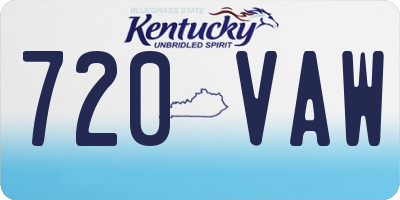 KY license plate 720VAW
