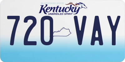 KY license plate 720VAY